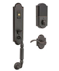 Evolved Single Cylinder Bluetooth Handleset with Left Handed Interior Lever in PVD Lifetime Satin Brass S309151
