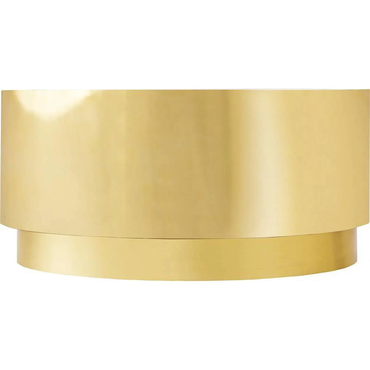 Gold Stainless Steel Drum Coffee Table V9085