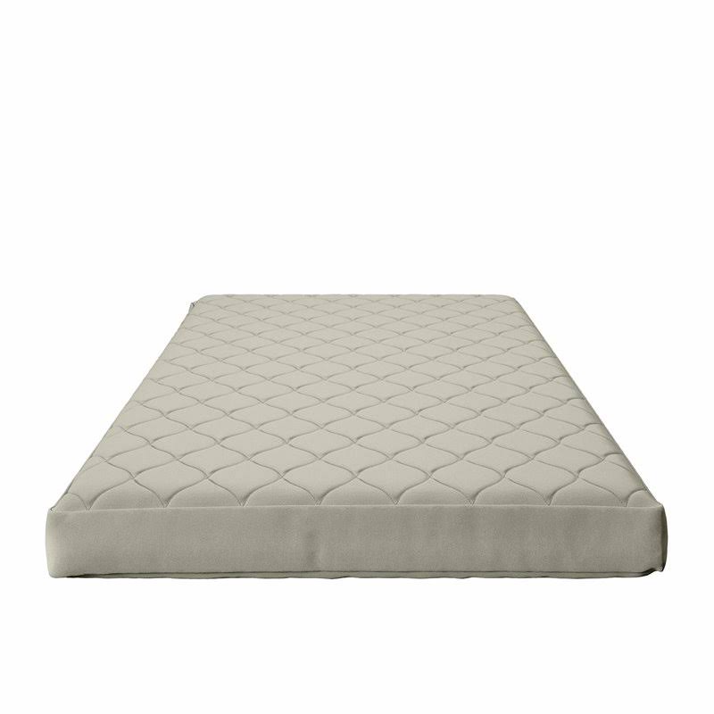 Quilted Twin Mattress with Removable Cover in Gray Y342770