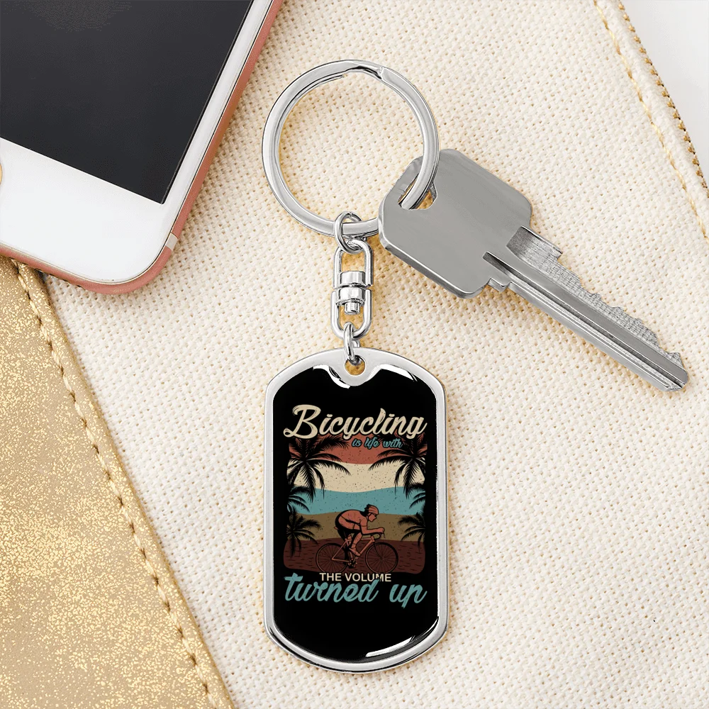 Swivel Dog Tag Keychain F71196