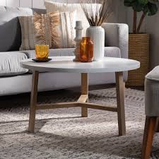 Round Faux Marble Top Coffee Table F984