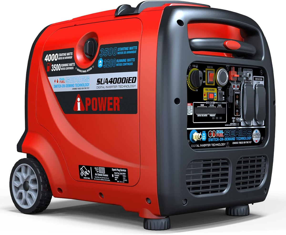 4000 Watt Portable Inverter Generator Gas & Propane Powered C526117