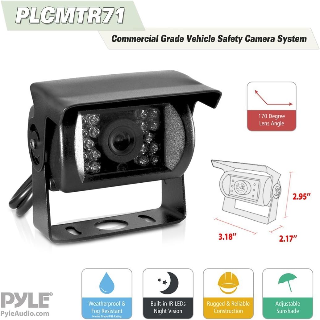 7" Monitor Dual DC 12-24V Backup Camera System Q31987