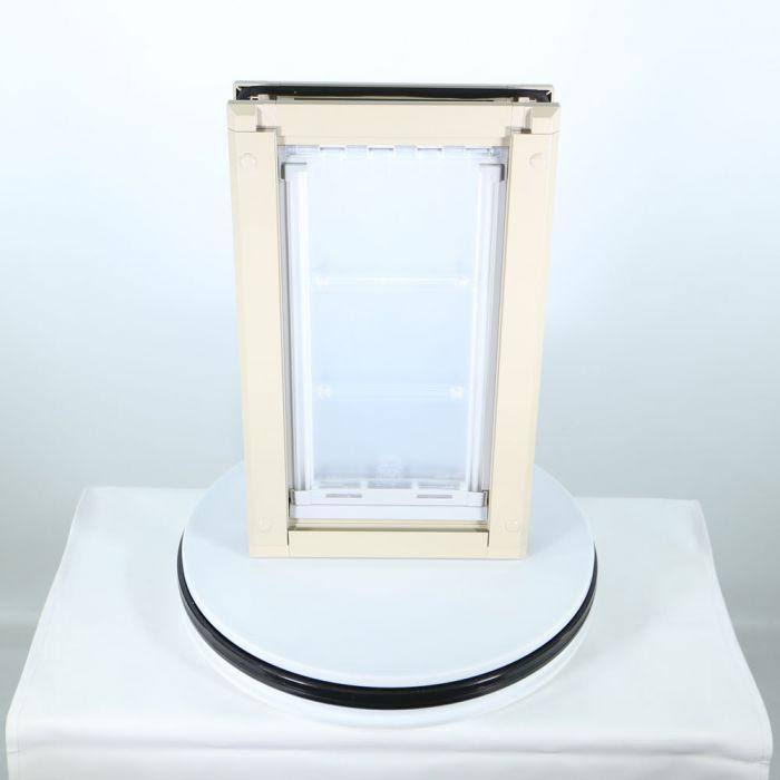 Tan Double Flap Pet Door E430381