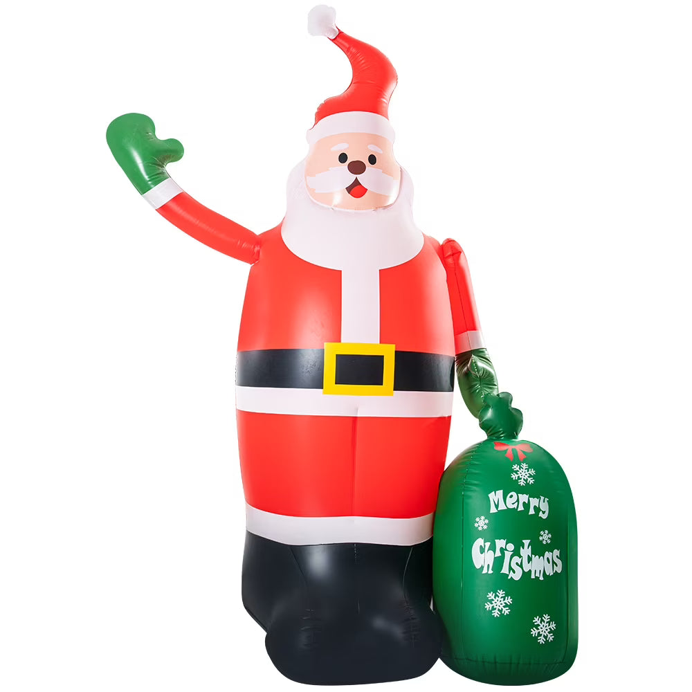 8Ft Christmas Inflatables Santa Claus Outdoor Decorations LED Lights N21126