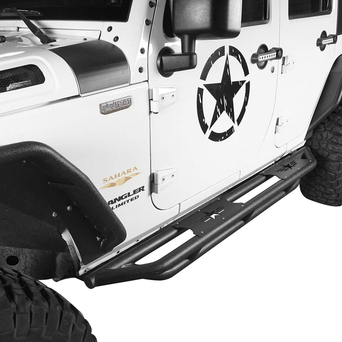 Steel Side Step Running Boards for Jeep JK Wrangler Unlimited 4-Door M736353