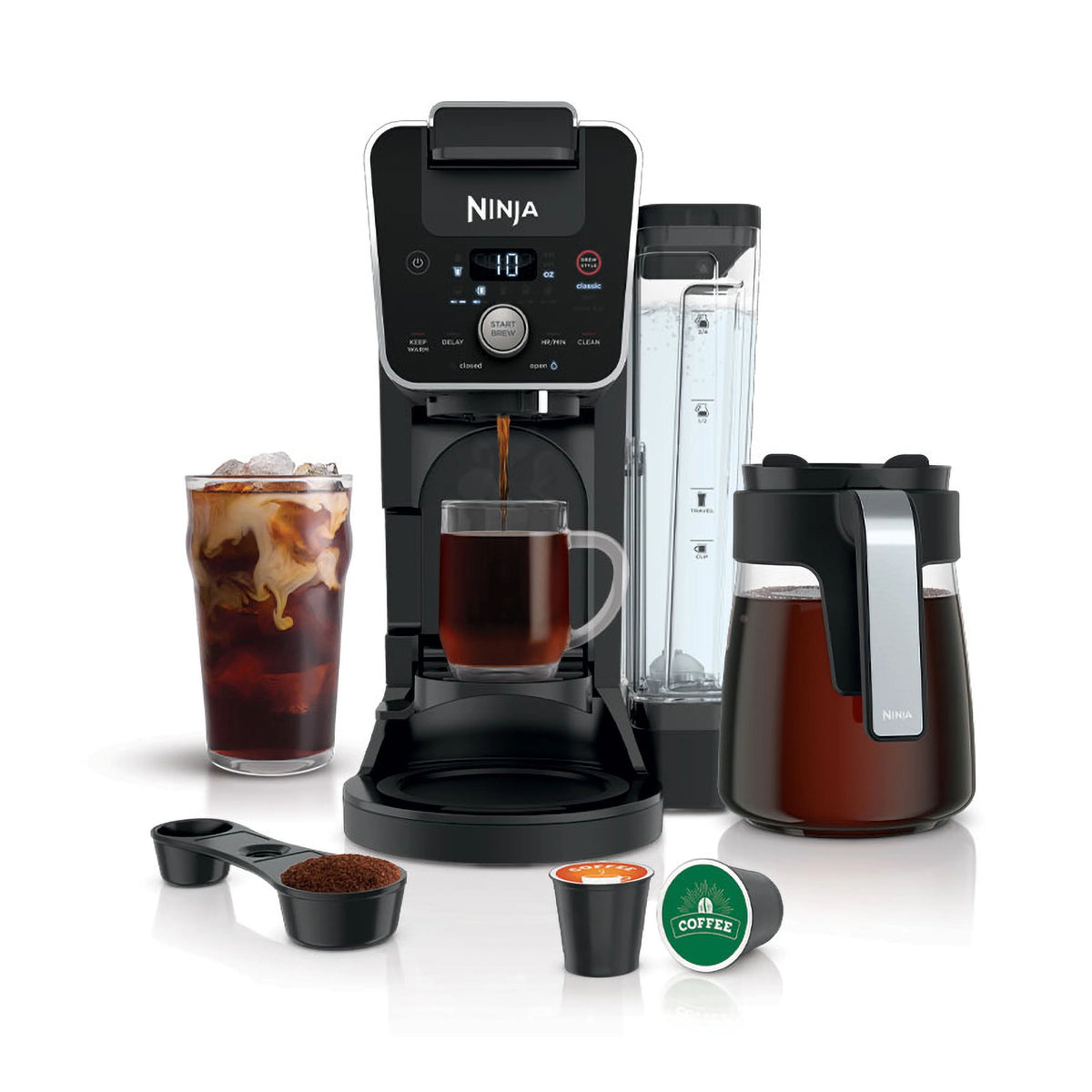 12-Cup Drip Coffee Maker Single-Serve Black H415564