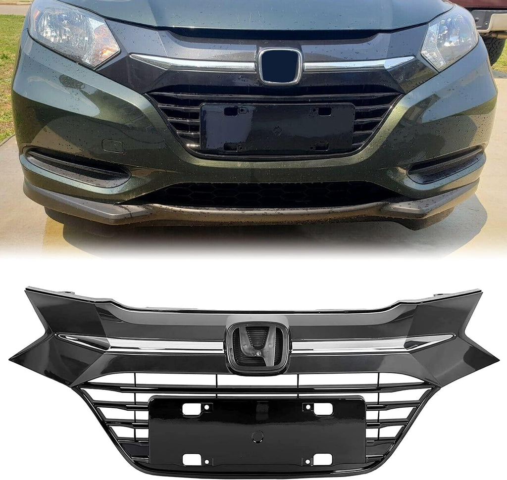 Chrome Glossy Black Front Upper Bumper Grille Assembly R1957