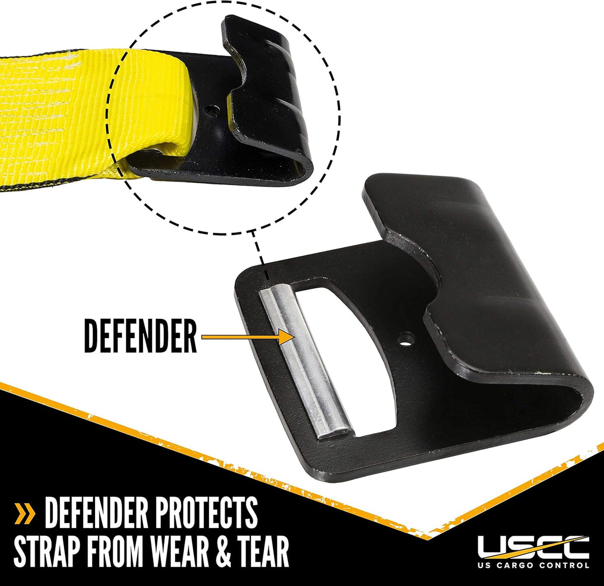 Yellow Fixed End Ratchet Straps H8441