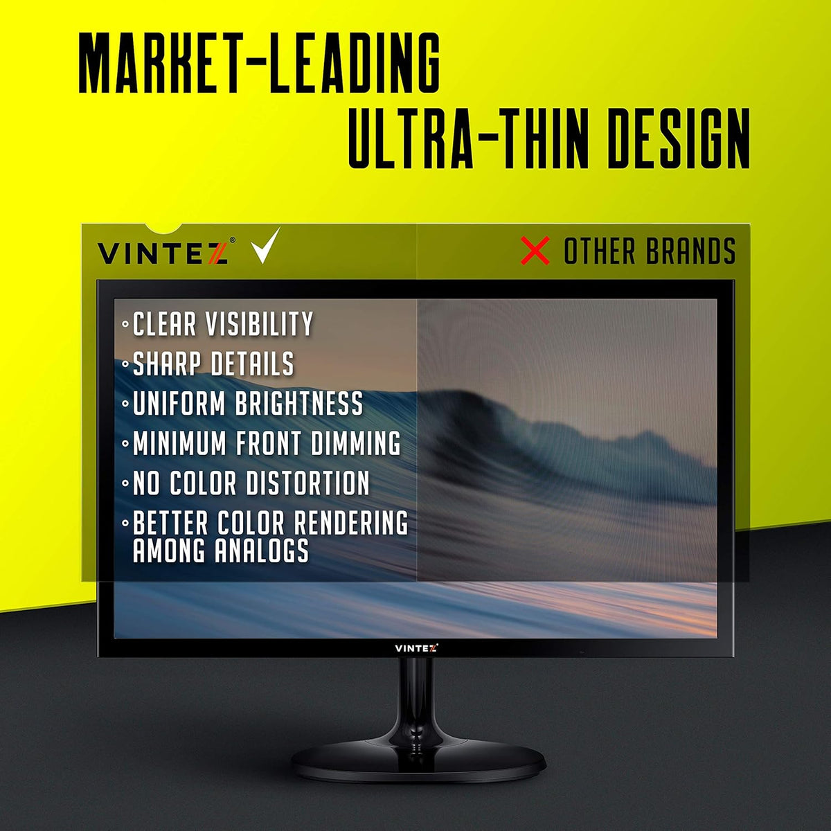 21.5 Inch Computer Privacy Screen Filter for 16:9 Widescreen Monitor, Anti-Glare, Anti-Scratch, Pack of 2 H18293