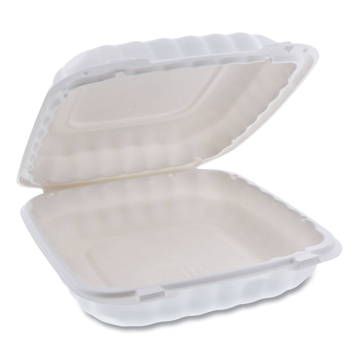 120 White Microwavable Hinged Lid Containers R849