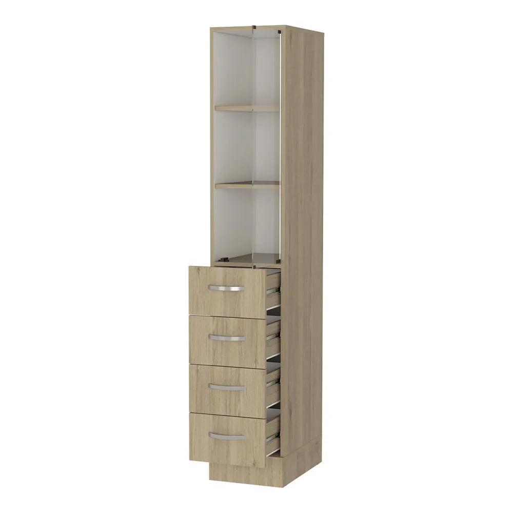Light Pine White Linen Cabinet G81667