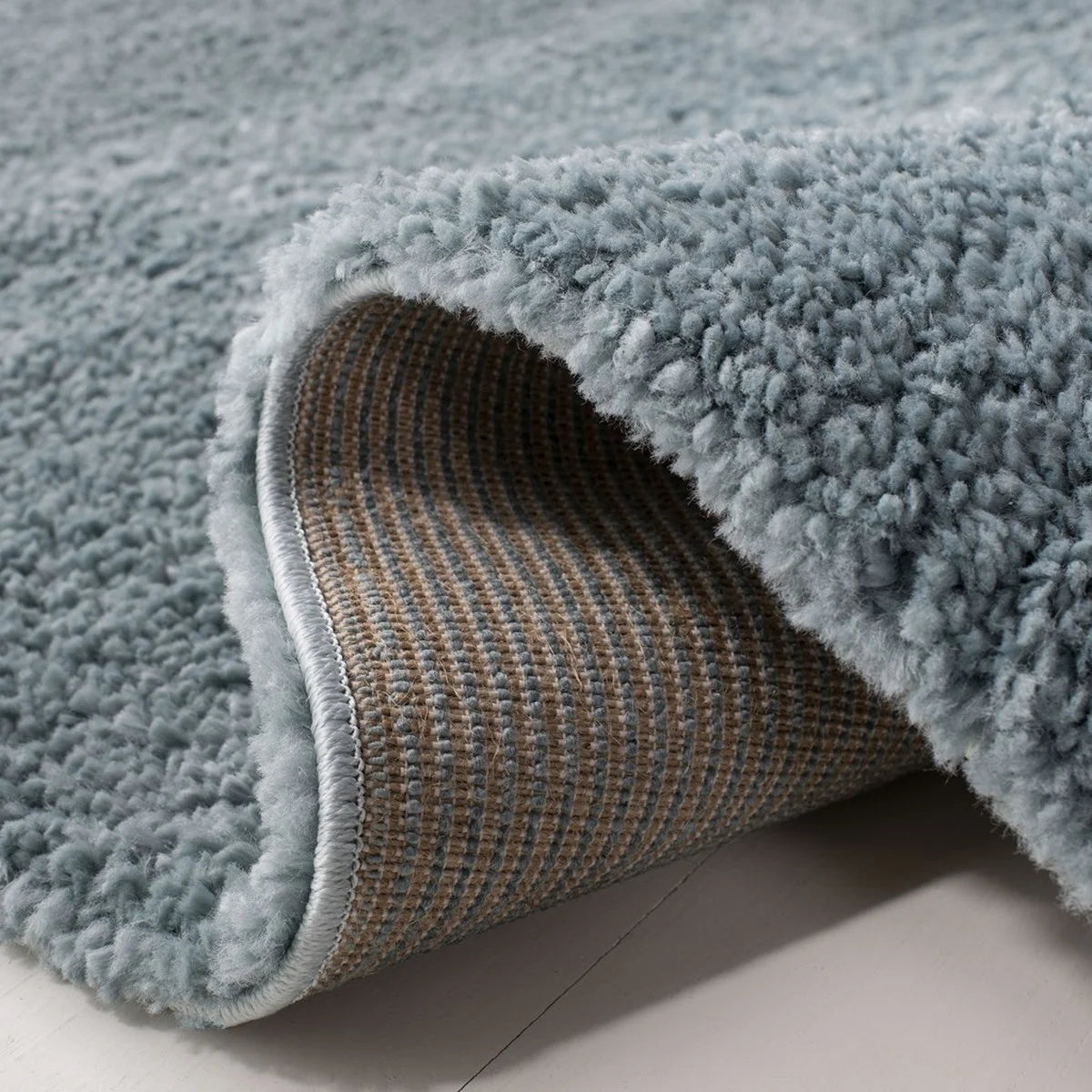 Aqua Plush Shag Area Rug, 12' x 15' V148663