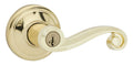 Polished Brass Keyed Entry Lever D49692