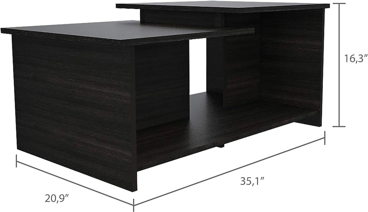 Espresso Coffee Table with Open Storage R147018