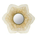 27" Brown Starburst Framed Wall Mirror U68136