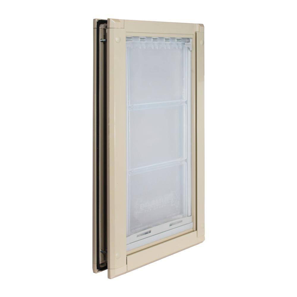 Tan Double Flap Pet Door E430381