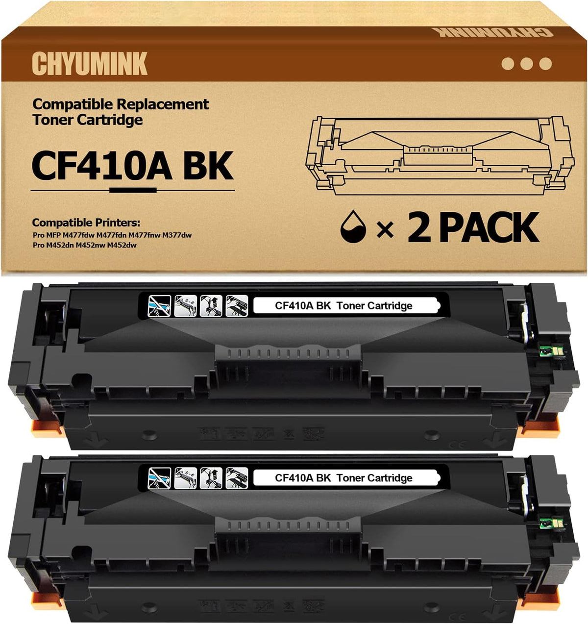 2 Pack Black Compatible Toner Cartridges X8850