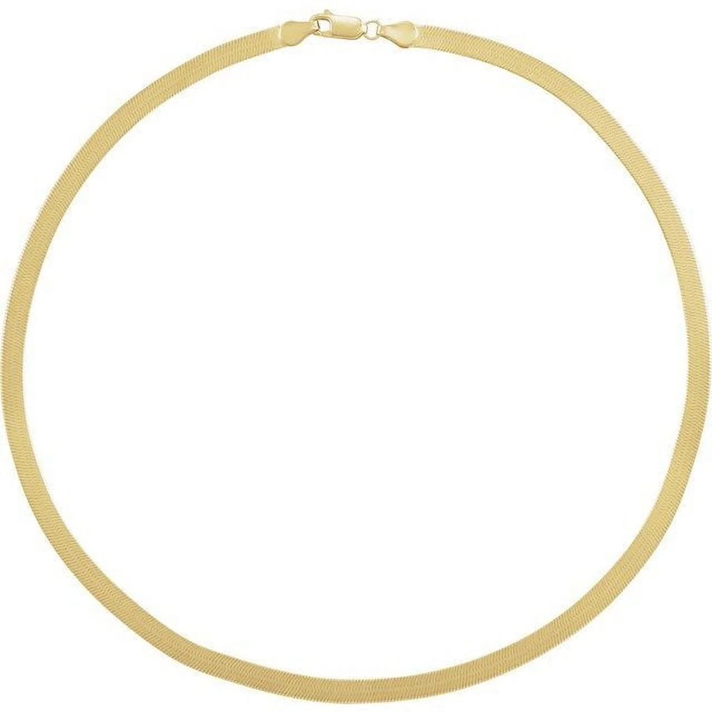 14K Yellow 4.6 mm Flexible Herringbone 16" Chain S3956