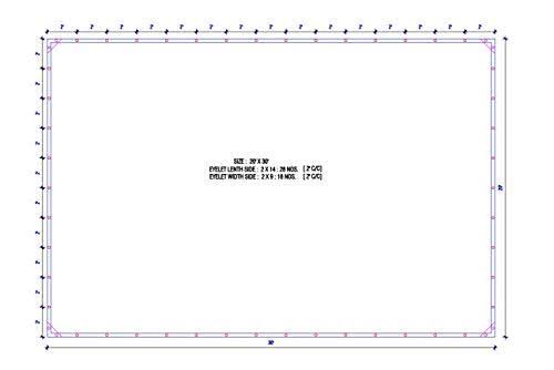 Heavy Duty Translucent Tarp 20x30 120 GSM L3114