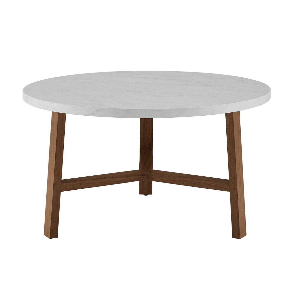 Round Faux Marble Top Coffee Table F984