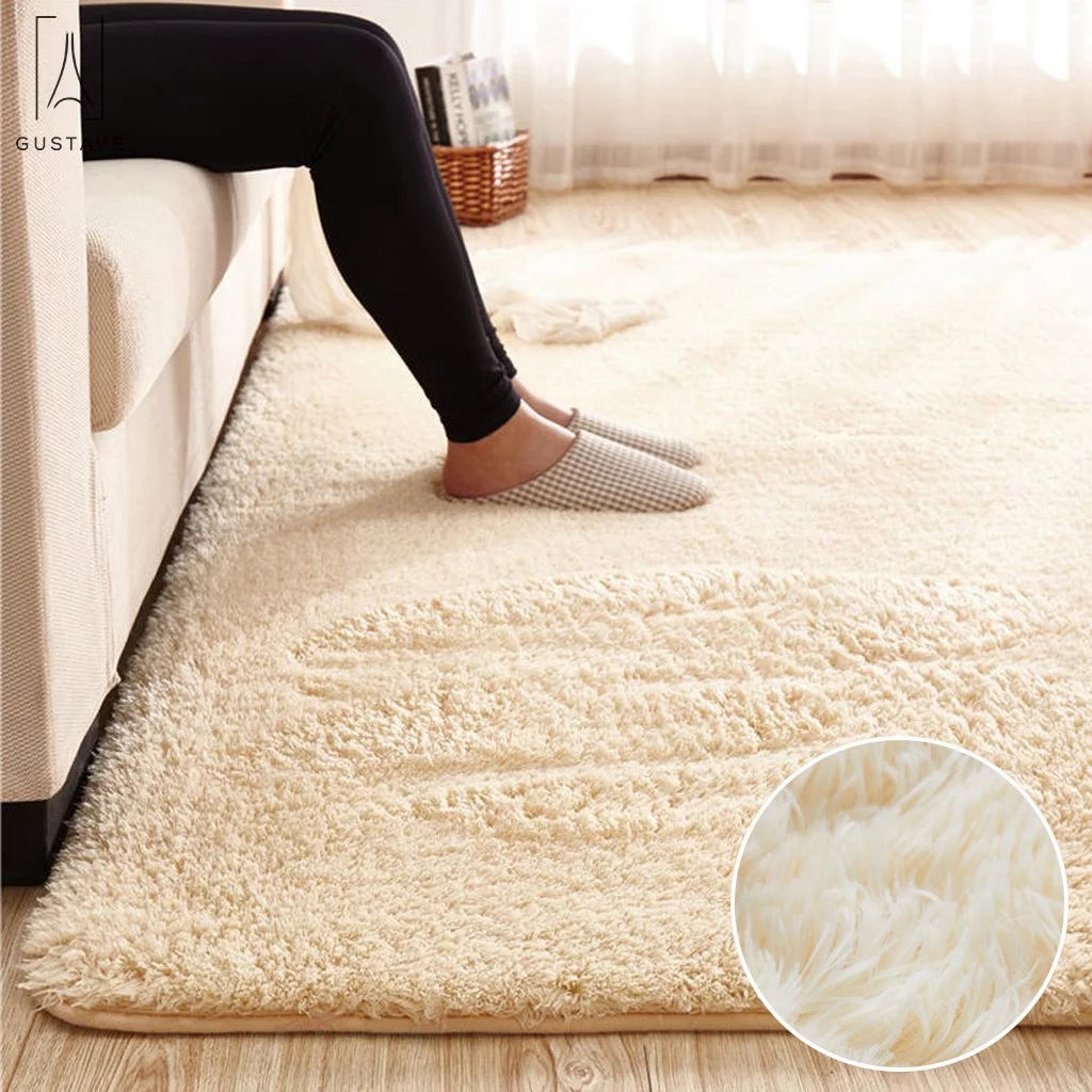 Large Size Fluffy Area Rugs Beige 39.4inch * 63inch T84139
