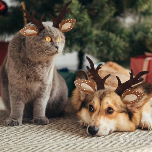 Adjustable Dog Antlers Headband Costume I2695