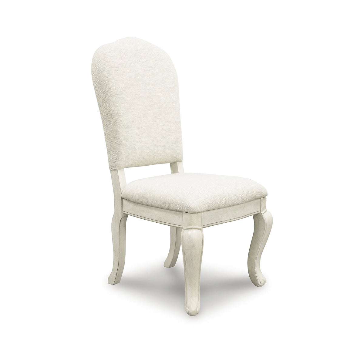 White Linen Upholstered Dining Side Chair Set of 2 G72463