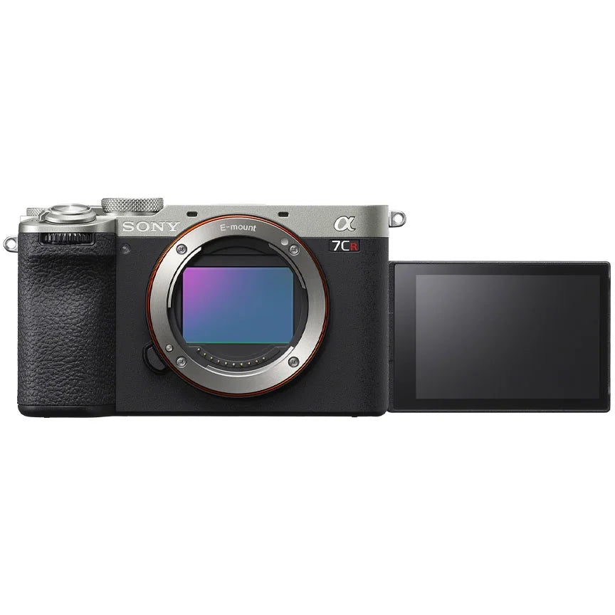 Silver Full Frame Mirrorless Interchangeable Lens Hybrid Camera Body with Photography Bag Case, Extra Battery, Charger, Tripod N30366