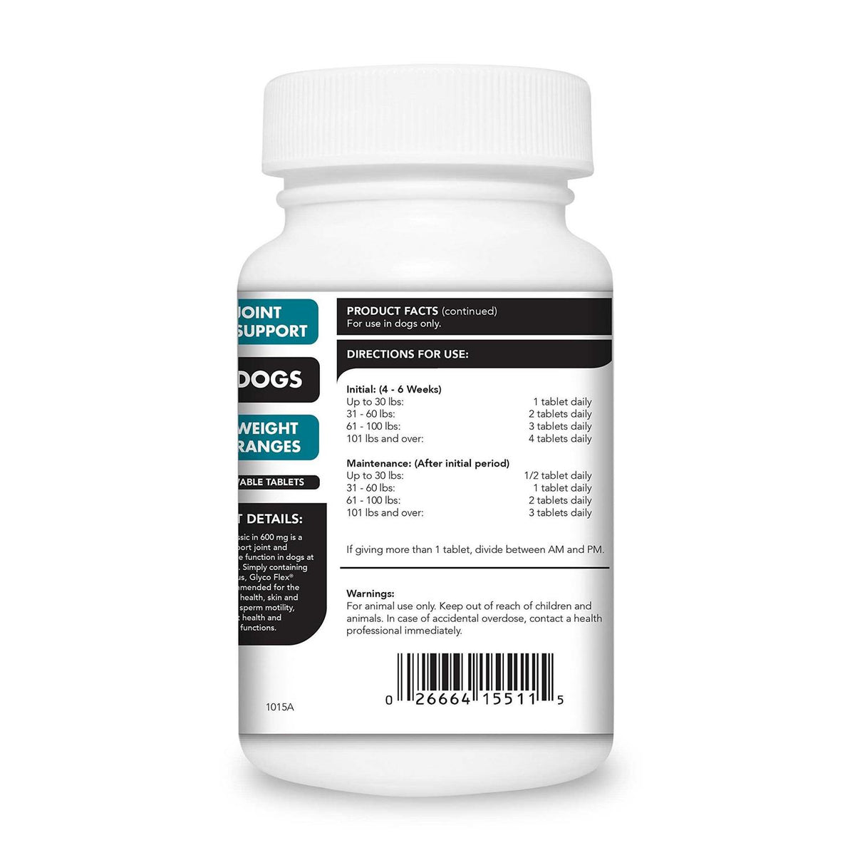 600 mg Hip & Joint Supplement for Dogs A54548