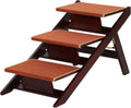 Wooden 2-in-1 Portable Folding Pet Stairs/Ramp I266897