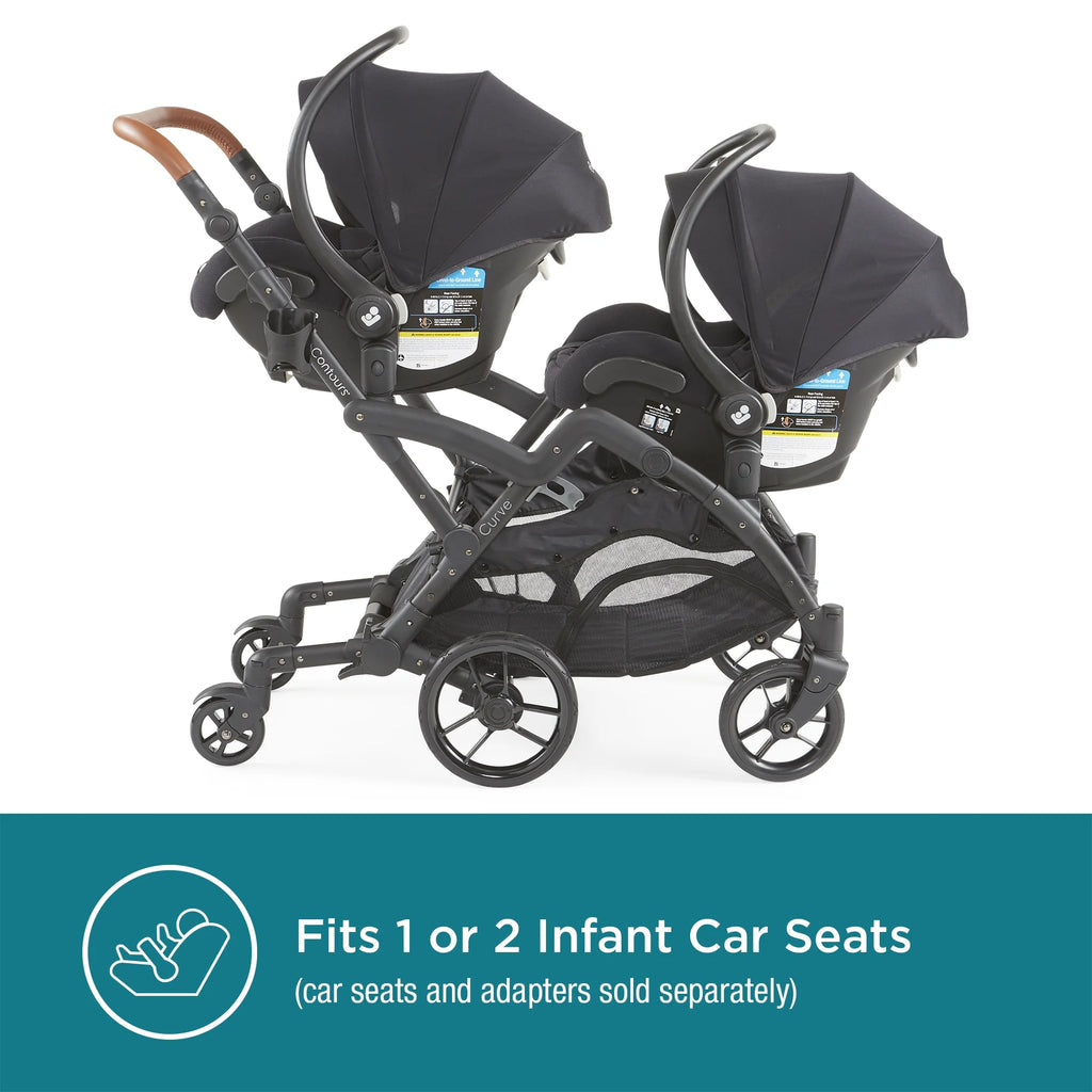 Black Double Tandem Stroller S404207