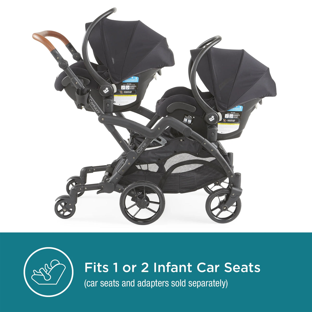 Black Double Tandem Stroller S404207
