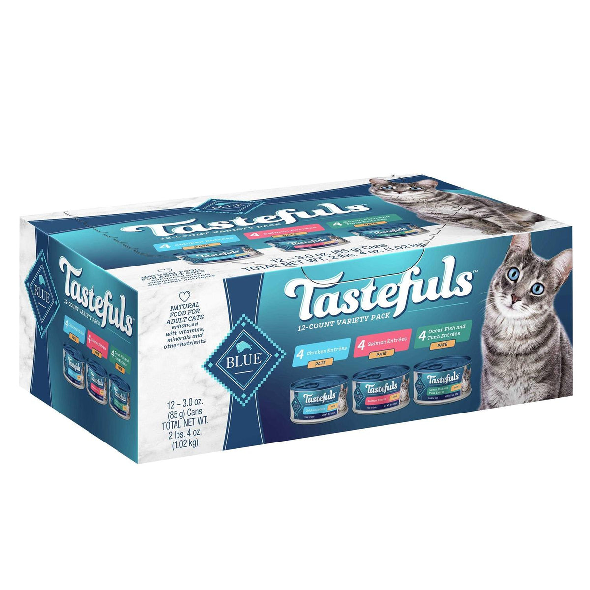 Chicken Salmon & Tuna Wet Cat Food Variety Pack H3103