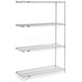 Silver Epoxy Wire Shelving Add-On 24x22W x 24x22D x 63x22H A369