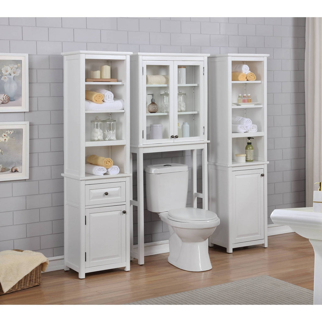 Wall Mounted Bath Storage Cabinet with Glass Cabinet Doors Z443085
