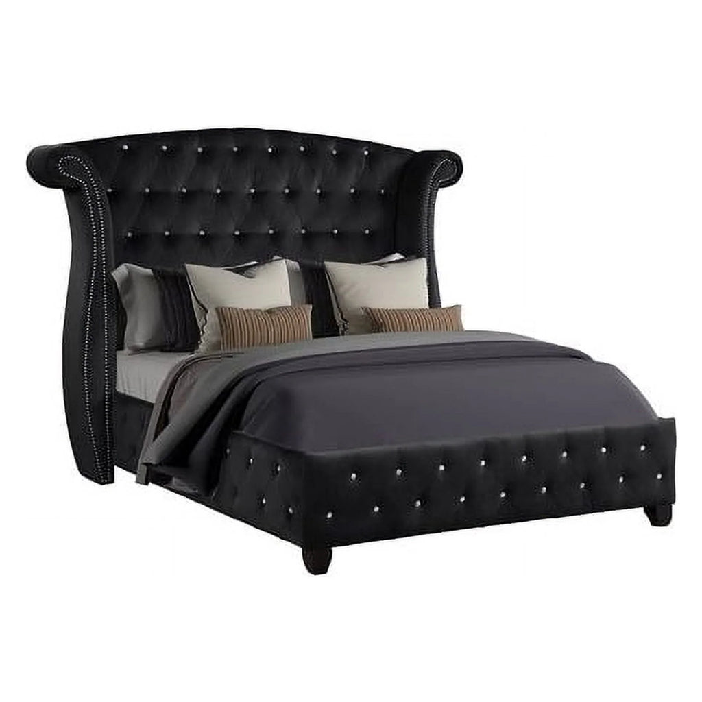 Black 5 Pc Wood Bedroom Set E68036