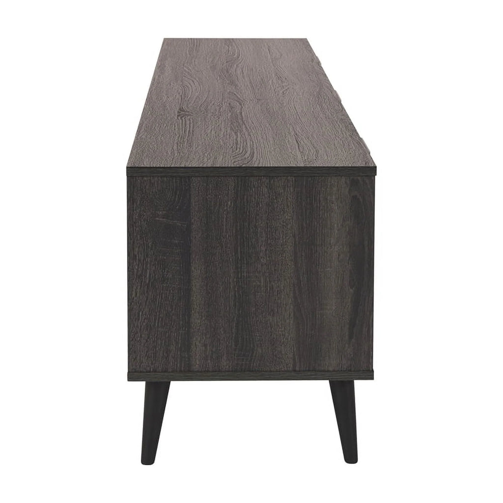 Dark Gray Engineered Wood TV Stand with Closed Storage G969402