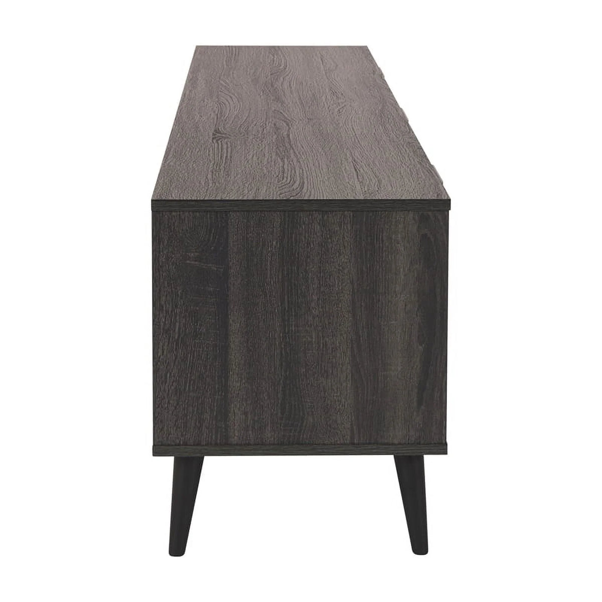 Dark Gray Engineered Wood TV Stand with Closed Storage G969402