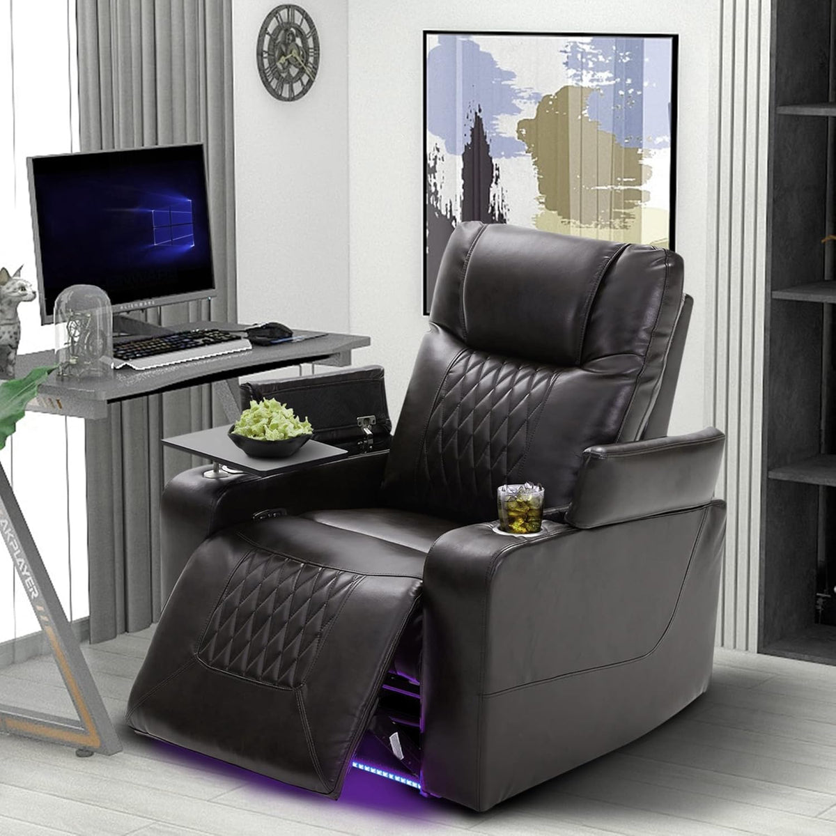 Power Recliner Chair with USB Port and Cup Holders L439