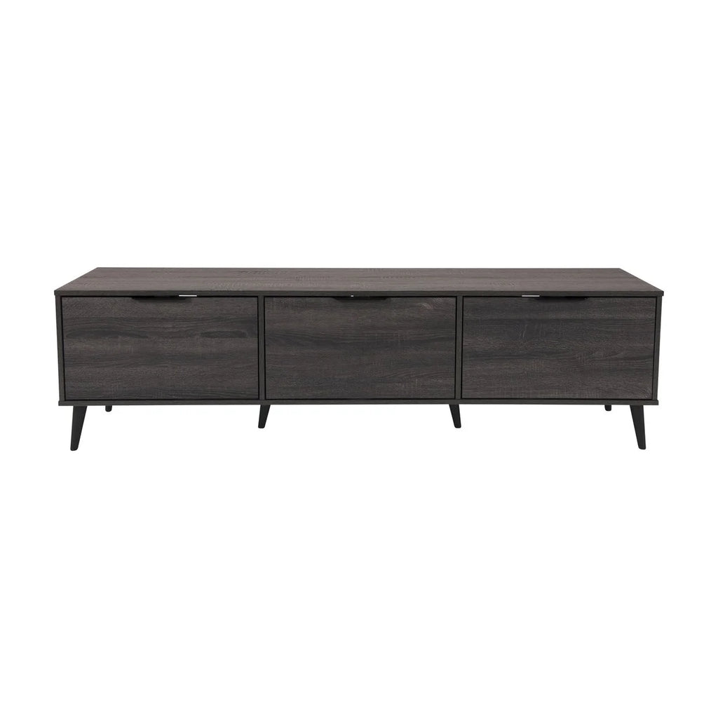 Dark Gray Engineered Wood TV Stand with Closed Storage G969402