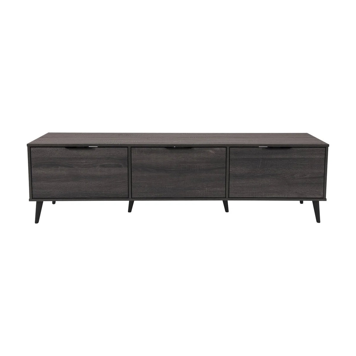 Dark Gray Engineered Wood TV Stand with Closed Storage G969402