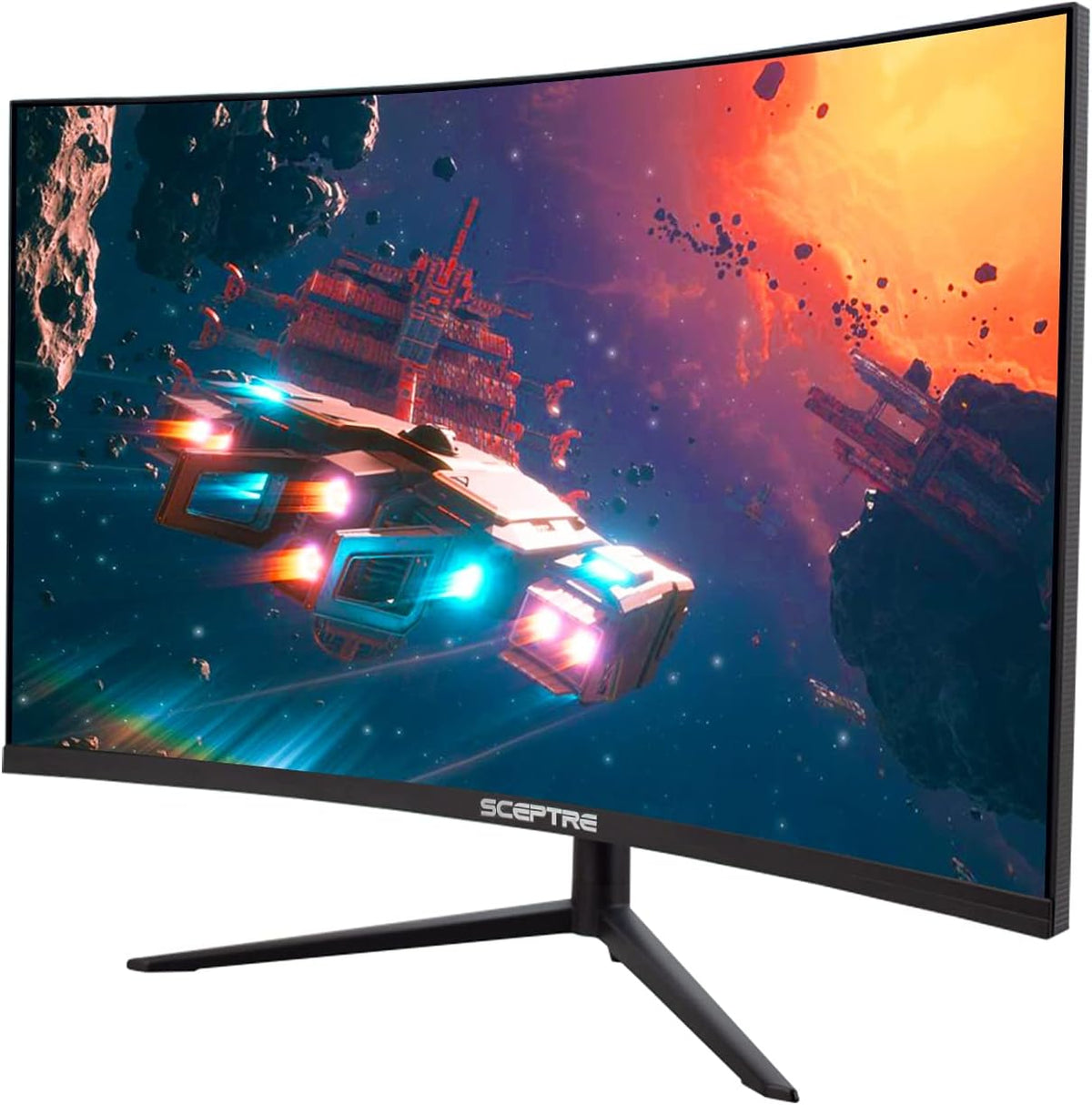 32 inch Curved QHD Gaming Monitor 2560 x 1440 165Hz 1ms HDR400 AMD FreeSync Premium Height Adjustable DisplayPort HDMI Build-in Speakers Black S623210