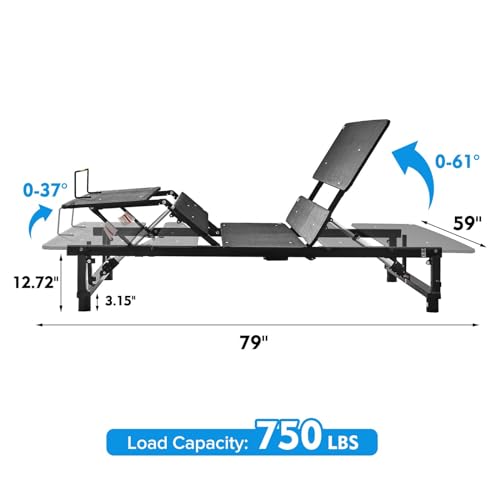 Queen Size Metal Adjustable Bed Frame F18550