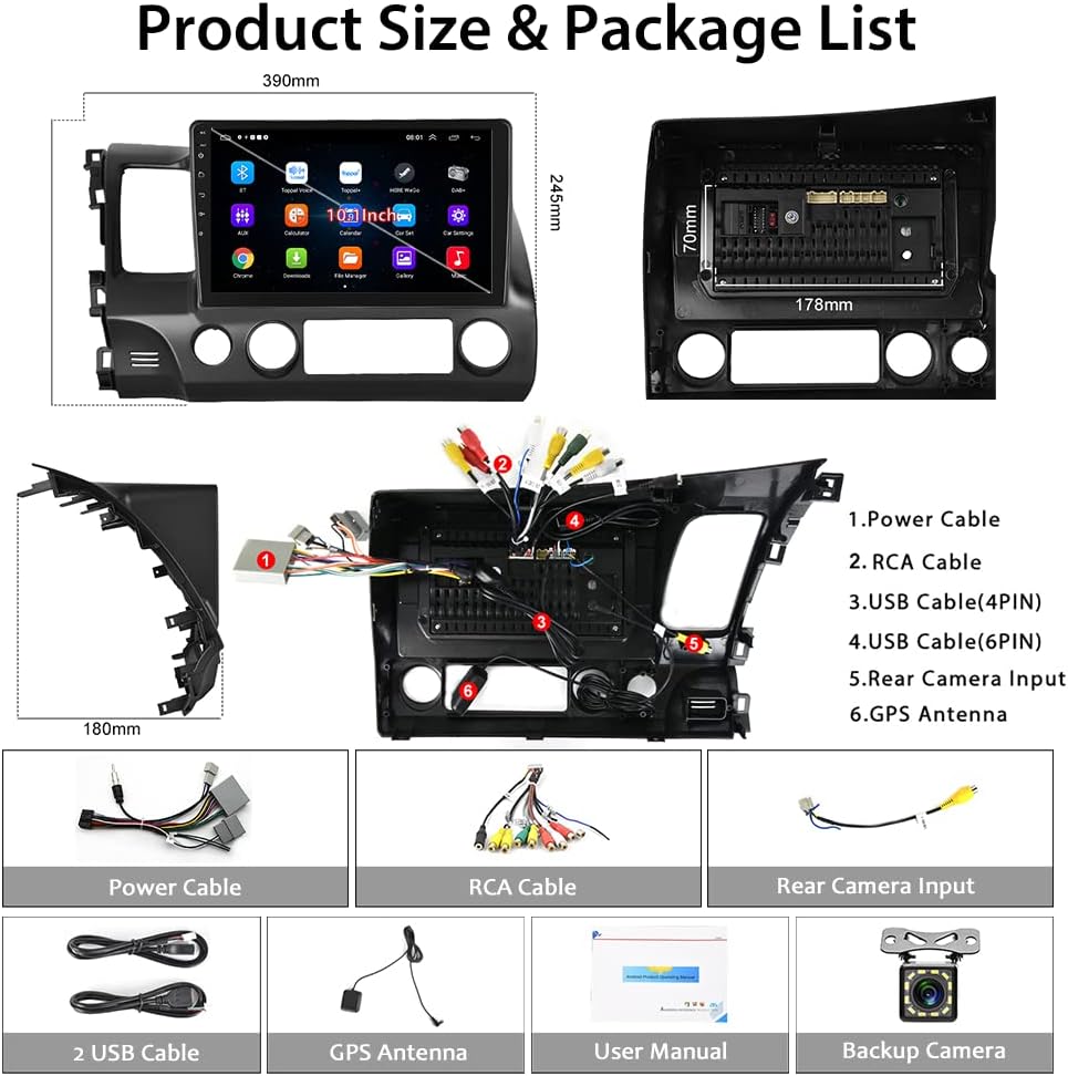 10.1 Inch Touch Screen Car Radio with Navigation Bluetooth A879346