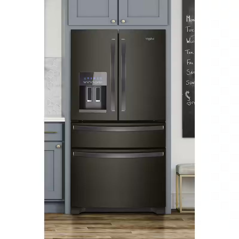French Door Refrigerator in Black Stainless H8338