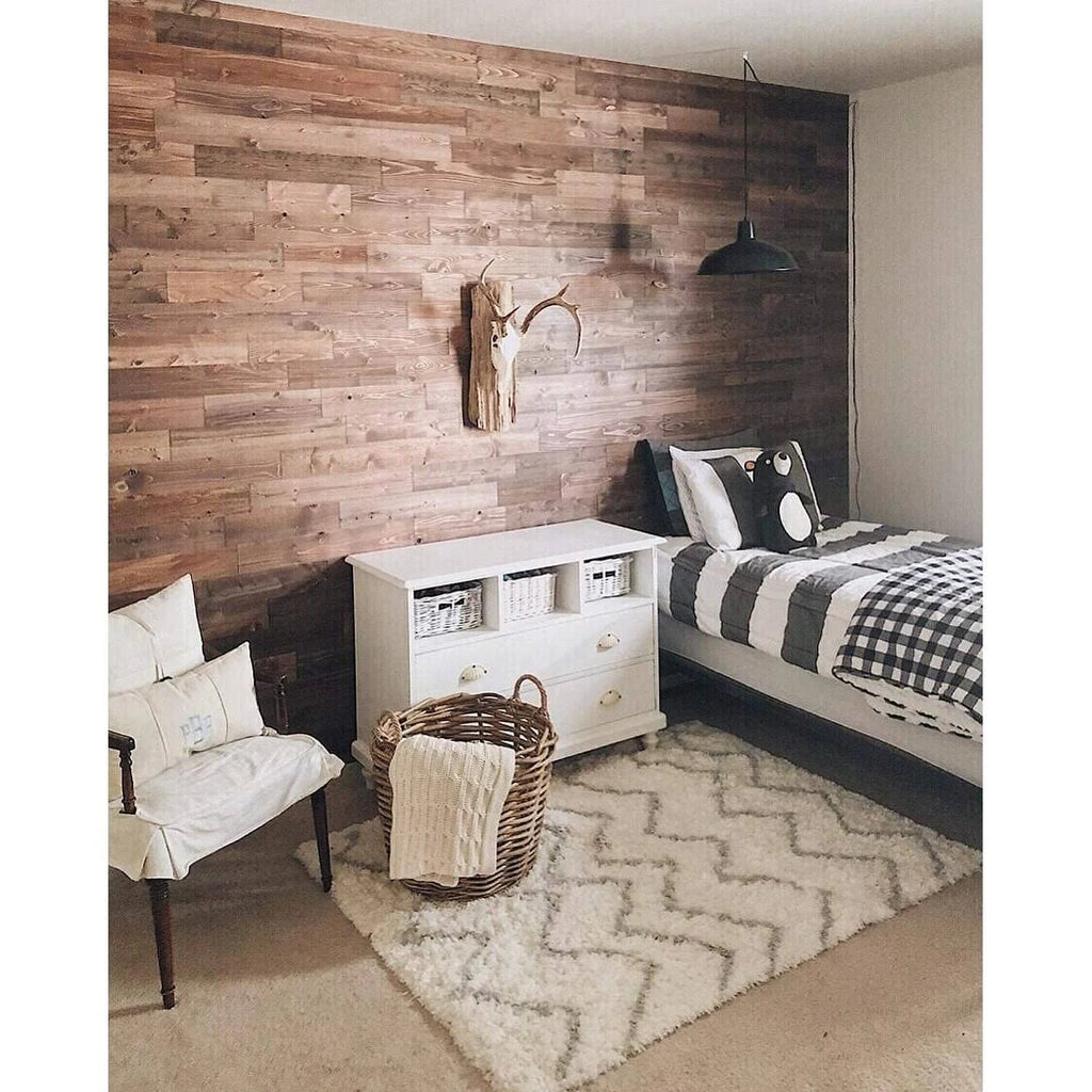 Reclaimed Wooden Wall Planks Peel and Stick 10 Sq. ft R58058