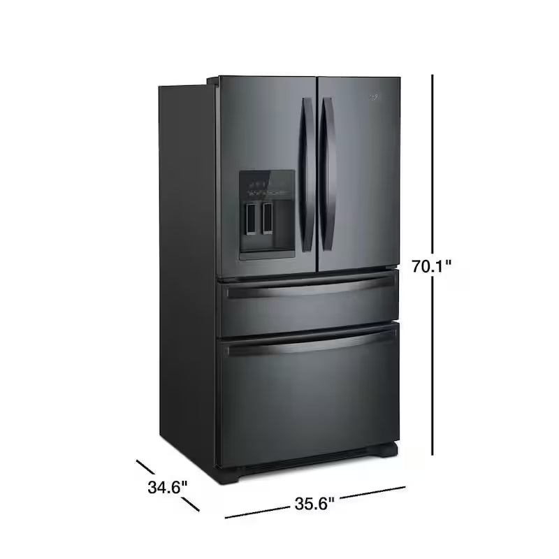 French Door Refrigerator in Black Stainless H8338