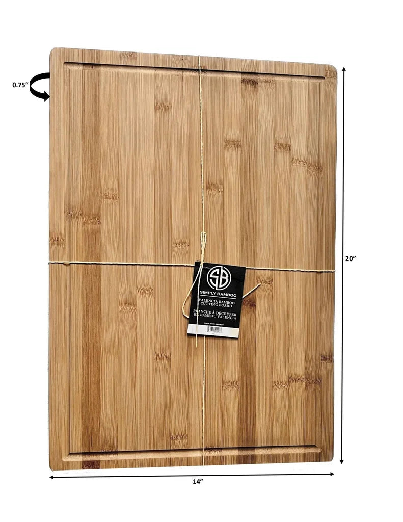 Organic Bamboo Cutting Board with Juice Groove Q51793