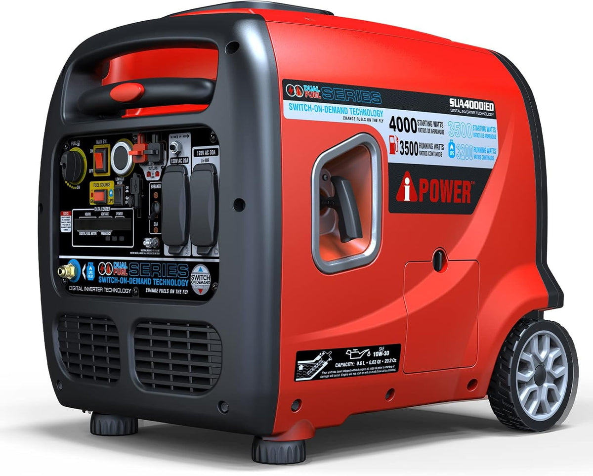 4000 Watt Portable Inverter Generator Gas & Propane Powered C526117